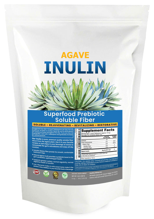 Agave Inulin Fiber Powder Digestive Supplement, 3 Lbs.