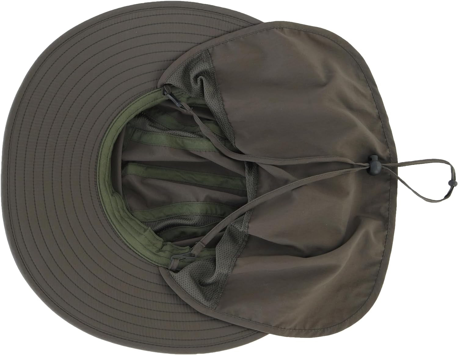 Mens UPF 50+ Sun Protection Cap Wide Brim Fishing Hat with Neck Flap Sun Hat for Men Women